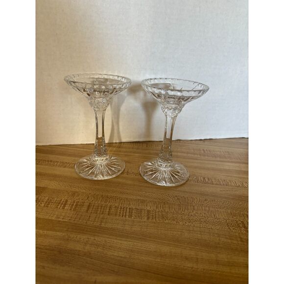 2 Nachtmann Bleikristal Candliere 6" Candle Stick Holders King Edward Pattern - Picture 4 of 15